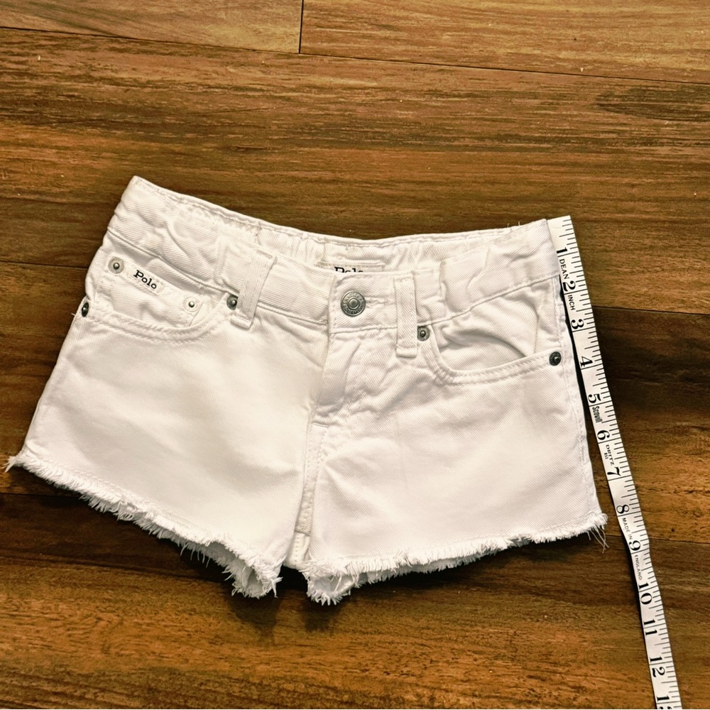 Polo by Ralph Lauren Girls White Denim Shorts Size 7